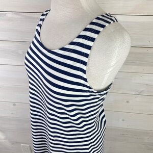 Sail to Sable Blue White Stripe Tank Maxi Dress - NWT